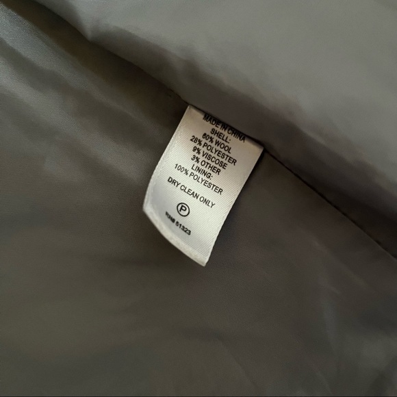 1. State | Wool asymmetric zipper coat Sz S Gray - Picture 4 of 5